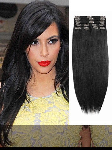 Indian Remy Off Black Clip In Hair Extensions VGE10006