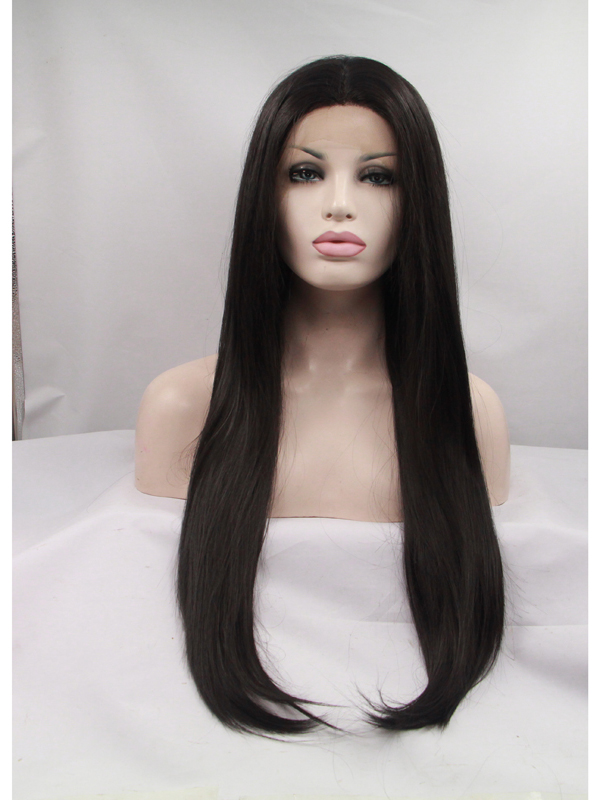 Off Black 24" Synthetic Wigs Lace Front Wigs VGW05005