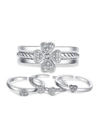 Four leaf clover ring can split three in one combination to open the Christmas / Birthday / Valentine / Wedding Anniversary gifts