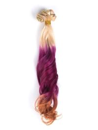 Indian Remy Hair Blonde To Fuchsia To Auburn Colorful Clip In Hair Extensions VGE09010