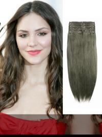 Indian Remy Medium Ash Brown Clip In Hair Extensions VGE10014