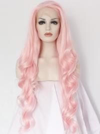 Peach 22" Synthetic Wigs Lace Front Wigs VGW05008