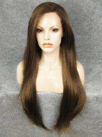Brown 24" Synthetic Wigs Lace Front Wigs VGW05021