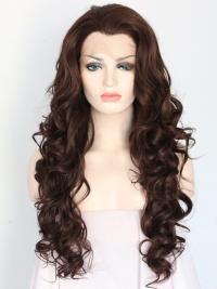 Long Curly Auburn 26" Lace Front Wigs VGW05030