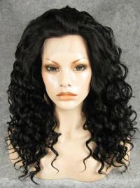 Long Curly Black 20" Lace Front Wigs VGW05034